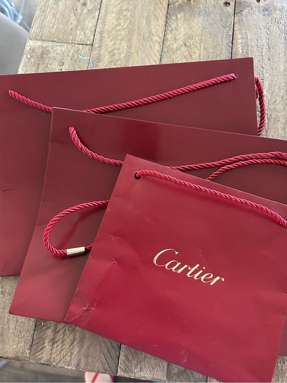 3 Cartier gift bags